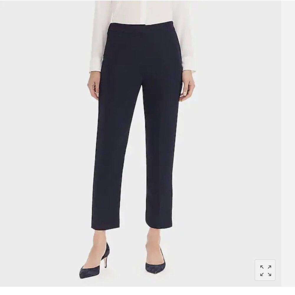 NWT J.Crew Size 6 Pull-on Easy Pant In Matte Crepe For Women Navy Blue